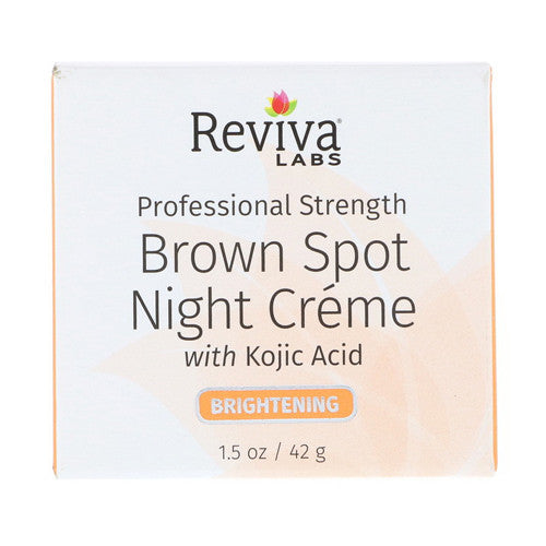 Reviva Labs Brown Spot Night Creme With Kojic Acid Brightening, 1.5 Oz